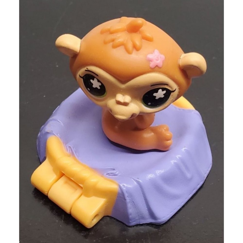 Brown Monkey Littlest Pet‎ Shop with attached base